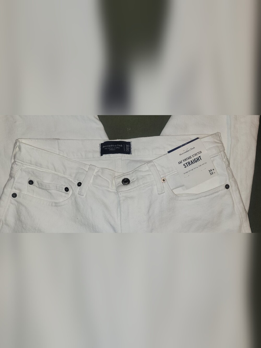 Abercrombie & Fitch White Denim Jacket - Clean White